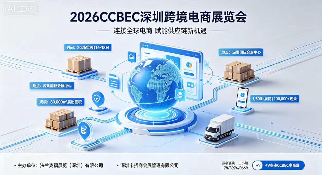 2026CCBEC深圳跨境电商展9月启幕，8万㎡大展构筑跨境全链商贸平台