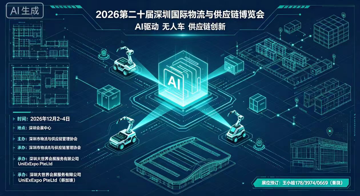 2026第二十届深圳国际物流与供应链博览会12月启幕 13万㎡打造全球数智物流风向标